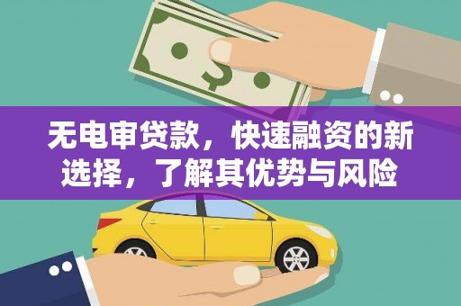 南宫无电审贷款，快速融资的新选择，了解其优势与风险
