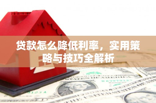南宫贷款怎么降低利率，实用策略与技巧全解析