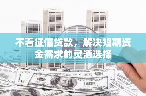 南宫不看征信贷款，解决短期资金需求的灵活选择