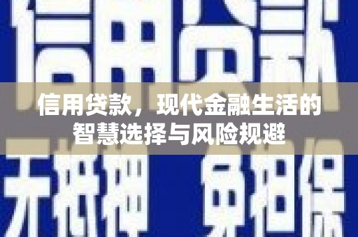 南宫信用贷款，现代金融生活的智慧选择与风险规避