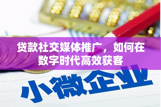 南宫贷款社交媒体推广，如何在数字时代高效获客
