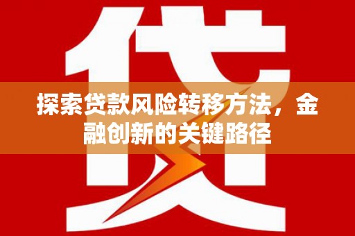 南宫探索贷款风险转移方法，金融创新的关键路径