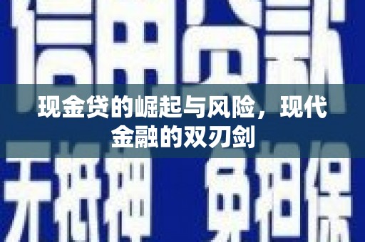 南宫现金贷的崛起与风险，现代金融的双刃剑