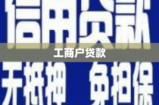 南宫工商户贷款