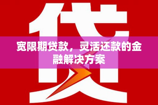 南宫宽限期贷款，灵活还款的金融解决方案