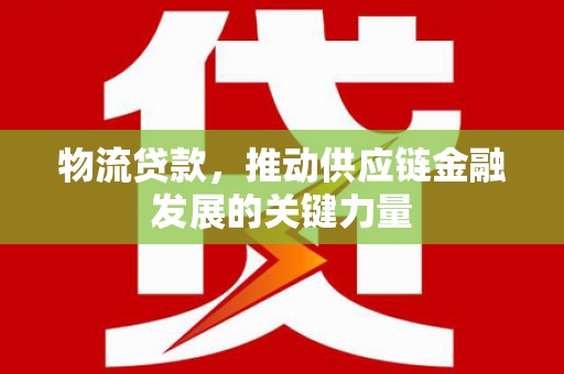 南宫物流贷款，推动供应链金融发展的关键力量