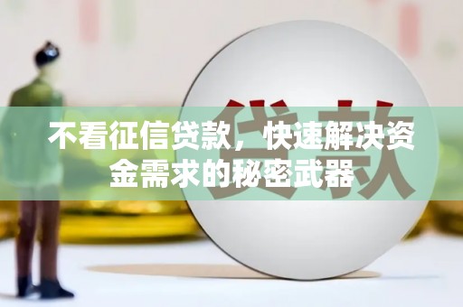 南宫不看征信贷款，快速解决资金需求的秘密武器