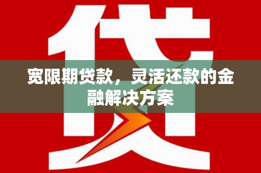南宫宽限期贷款，灵活还款的金融解决方案