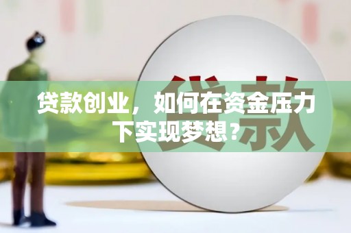南宫贷款创业，如何在资金压力下实现梦想？