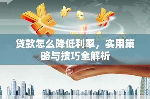 南宫贷款怎么降低利率，实用策略与技巧全解析