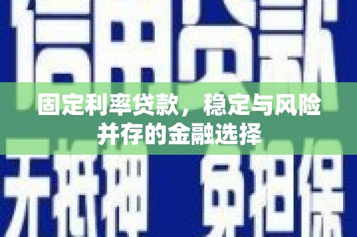 南宫固定利率贷款，稳定与风险并存的金融选择