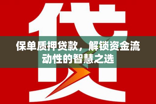 南宫保单质押贷款，解锁资金流动性的智慧之选