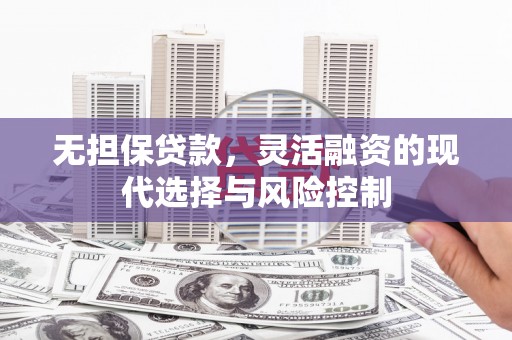 南宫无担保贷款，灵活融资的现代选择与风险控制