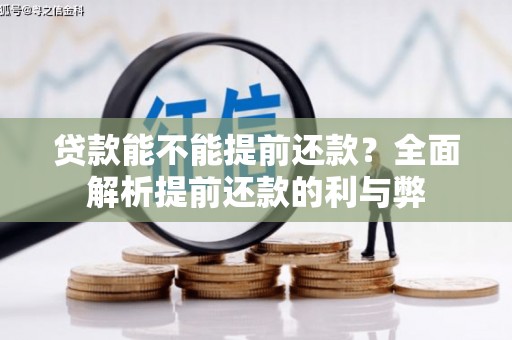 南宫贷款能不能提前还款？全面解析提前还款的利与弊