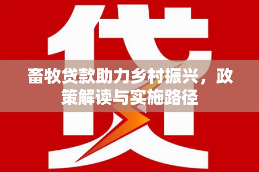 南宫畜牧贷款助力乡村振兴，政策解读与实施路径