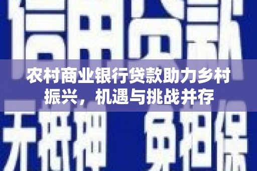 南宫农村商业银行贷款助力乡村振兴，机遇与挑战并存
