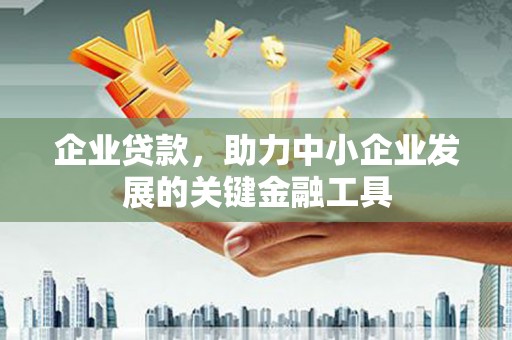 南宫企业贷款，助力中小企业发展的关键金融工具