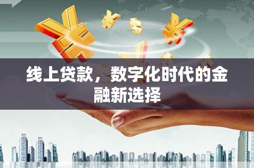 南宫线上贷款，数字化时代的金融新选择