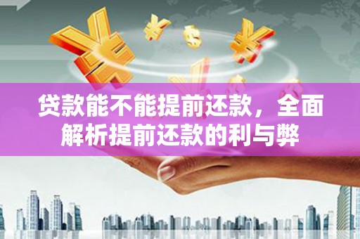 南宫贷款能不能提前还款，全面解析提前还款的利与弊