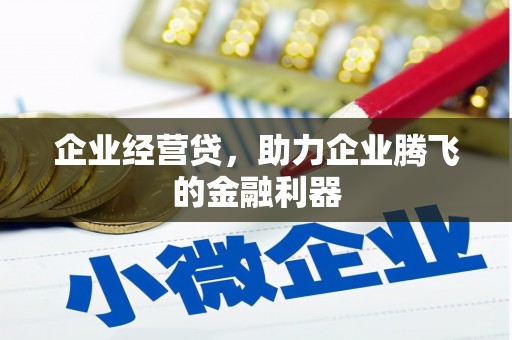 南宫企业经营贷，助力企业腾飞的金融利器