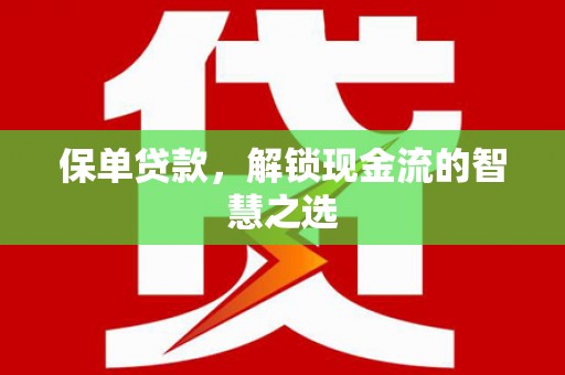 南宫保单贷款，解锁现金流的智慧之选