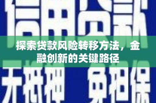 南宫探索贷款风险转移方法，金融创新的关键路径