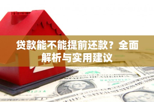 南宫贷款能不能提前还款？全面解析与实用建议