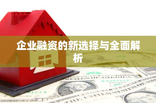 南宫企业融资的新选择与全面解析