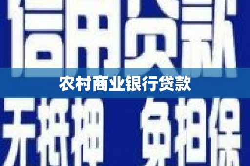南宫农村商业银行贷款