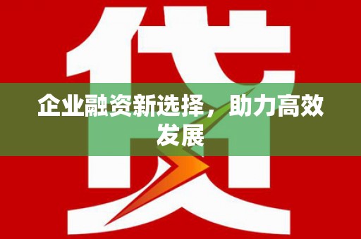 南宫企业融资新选择，助力高效发展